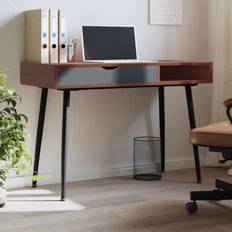 Brune Skrivebord vidaXL Computer with Standing Engineered Wood Writing Desk