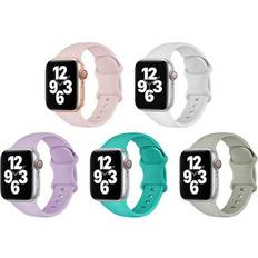 Bxuxohs Adjustable Elastic Strap for Apple Watch 44/45/41/40/38/49/42mm 5-Pack