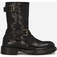 Dolce & Gabbana Men Ankle Boots Dolce & Gabbana Leather Biker Boot black