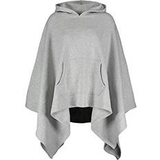 Capes & Ponchos on sale MV Sport Womens Sweatshirt Blanket Poncho Hoodie Hooded Jersey Fleece Poncho Pullover Ponchos for Women One Grey Heather