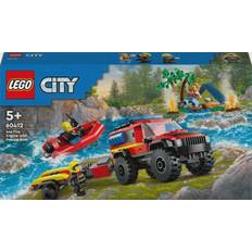 Brannmenn Lego Lego City 4x4 Fire Engine with Rescue Boat 60412