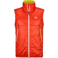 Herren - Skifahren Westen Ortovox Herren Swisswool Piz Vial Weste rot