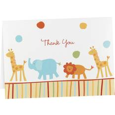 25ct Jungle Baby Animal Baby Shower Blank Thank You Cards