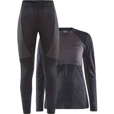 Damen - Polyester Basisschicht-Sets Craft Sportswear Women's Core Wool Mix Base Layer Sets - Black/Granite