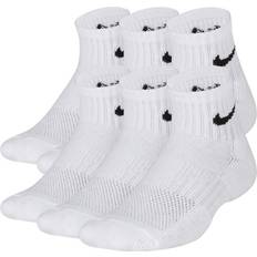 Girls Socks Children's Clothing Nike Kid's Everyday Cushioned Ankle Socks 6-pack - White/Black (SX6912-100)