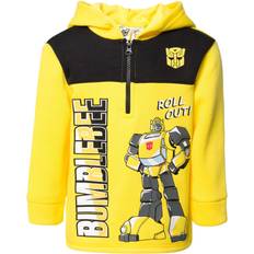 Children's Clothing Transformers Transformers Bumblebee Little Boys Fleece Half Zip Hoodie Yellow