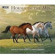 Beige Kalendere Lang Horses in the Mist 2024 Wall Calendar