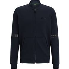 Hugo Boss Men - XXL Sweaters Hugo Boss Relaxed-fit zip-up sweatshirt with mirror-effect stripes