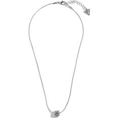 Guess Sparkle Barrel Necklace - Silver/Transparent