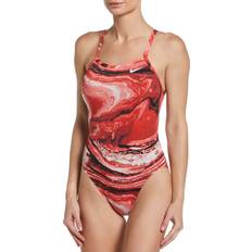 Nike Red Swimsuits Nike Women's Crystal Wave Racerback One-Piece Swimsuit, 24, University Red Holiday Gift