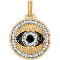 Men Charms & Pendants Esquire Men's Cubic Zirconia Evil Eye Pendant in Gold GOLD One