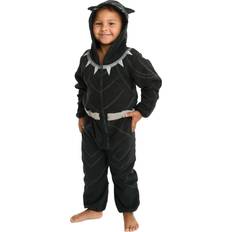 Girls Fleece Overalls Children's Clothing Cuddle Club Cozy Fleece Bunting - Black Panther