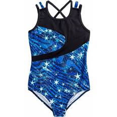 XL Bodysuits Children's Clothing Rainbeau Moves Girls' Star Dust Strappy Leotard, XL, Blue Holiday Gift