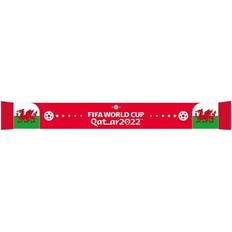 Dame - Hvite Skjerf & Sjal Wales World Cup 2022 Jacquard Knitted Winter Scarf