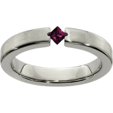 Edward Mirell Wedding Ring - Silver/Garnet