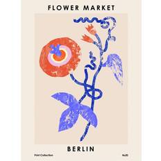 Pelcasa Flower Market Berlin Beige Poster 21x30cm