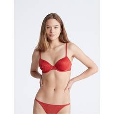 Calvin Klein Red Bras Calvin Klein Lightly Lined Demi Bra Red