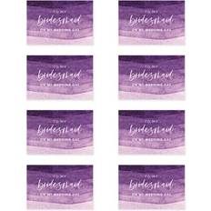 Koyal Wholesale Wedding Day Gift Cards with Envelopes Purple Ombre Watercolor To My Bridesmaid On My Wedding Day 8