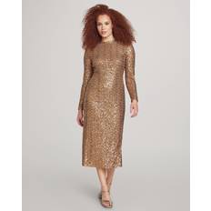 Gold Dresses Anne Klein Sequin Midi Dress