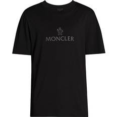 Moncler Herre Overdeler Moncler Black Bonded T-Shirt BLACK 999