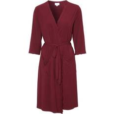 Dame - Røde Morgenkåper & Badekåper Damella Viscose Plain Wave Robe CL2 Vinrød Bambus