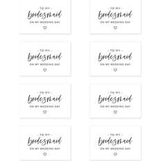 Koyal Wholesale Wedding Day Gift Cards Set with Envelopes Set of 8 Modern To My Bridesmaid On My Wedding Day Cards
