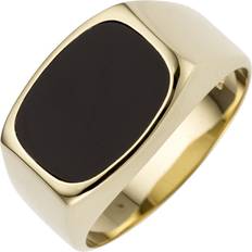 Gold - Herren Ringe Jobo herren ring 585 gold gelbgold onyx herrenring rw: