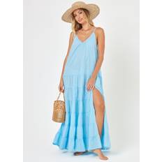 Gold Dresses L*Space Goldie Cover-Up Dress Sky Blue