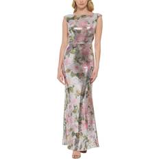 Evening Gowns - Silver Dresses Eliza J Women's Floral-Sequined Gown Silver Silver