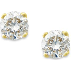 Gold - Women Earrings Macy's Round-Cut Diamond Stud Earrings in 10k Yellow or White Gold 1/10 ct. t.w. Yellow Gold Yellow Gold