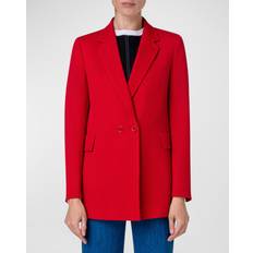 Red Blazers Women's Wool Boyfriend Blazer Red Red