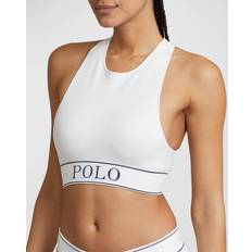 Polo Ralph Lauren White Bras Polo Ralph Lauren Ribbed Racerback Bralette WHITE CLOUD