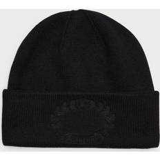 Burberry Women Beanies Burberry Ghost Crest Cashmere Beanie BLACK