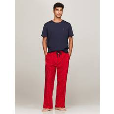 Tommy Hilfiger Red Sleepwear Tommy Hilfiger Men's Cozy Fleece Sleep Set Red Ruby