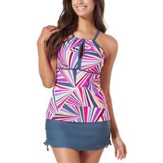 Red - Women Tankinis Free Country Prism Stripe Versatile Tankini for Ladies Berry Blast/Slate