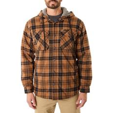 Men's Smith's Workwear Plaid Sherpa-Lined Cotton Flannel Shirt Jacket