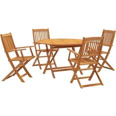 Bargrupper vidaXL Garden Wood Acacia Outdoor Bar Set, 1 Table incl. 4 Chairs