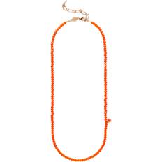 Smykker Anni Lu Women's Pacifico Tangerine Dream 18K-Gold-Plated, Glass & Imitation Fire Opal Beaded Necklace Orange Orange