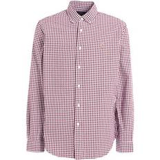 Polo Ralph Lauren Red Shirts Polo Ralph Lauren Custom Fit Gingham Oxford Shirt Man Shirt Burgundy Cotton Red