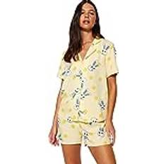 Damen - Gelb Schlafanzüge Trendyol Collection Collection Pyjama Set Gelb Print für Damen