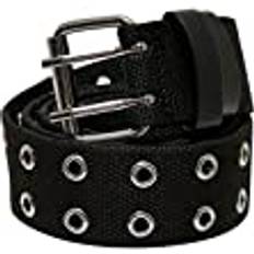 Herren - Polyester Gürtel Urban Classics Unisex Polyester Eyelet Belt, Black/Silver