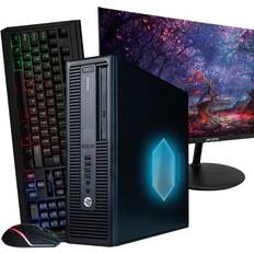 Hp monitor 24 inch HP Elite 800G2 Desktop Computer PC with RGB Lighting - Intel Core i5-6500 Quad Core, 8GB DDR4 RAM, 500GB Solid State SSD, Windows 10, New 24" Monitor, RGB Mouse Keyboard Bundle