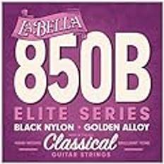 Musikzubehör La Bella 850B Elite Series Black Nylon Golden Alloy Classical Guitar Strings