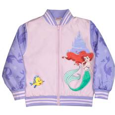 Children's Clothing Disney Girls Bomber Jackets, Little Mermaid Ariel Bomber Jackets for Girls Lavender, 14/16