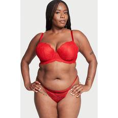 Victoria's Secret Red Bras Victoria's Secret Dream Angels Lightly Lined Lace Demi Bra, Red, Women's Bras Victoria's Secret