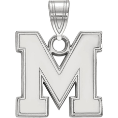 LogoArt University of Memphis Large Initial A-Z Pendant - White Gold