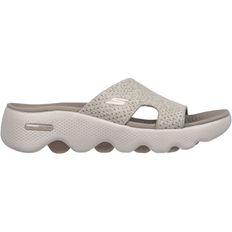 Skechers Beige - Women Sandals Skechers Women's GO WALK Massage Fit Sweet Talk Sandals 8.0 Taupe Textile Machine Washable Hyper Burst Taupe