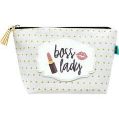 Gold Cosmetic Bags Boss Lady Janie Pouch Gifts for Women Gold Dotted Makeup Bags Cosmetic Bag Travel Toiletry Makeup Pouch Pencil Bag with Zipper Best Work Bestie Gifts