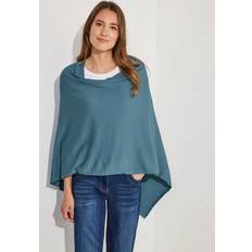 Blau - Damen Capes & Ponchos Cecil Damen B580696 Strickponcho, Adriatic Blue,Einheitsgröße