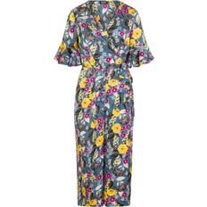 Dame - Polyester Jumpsuits & Overaller Girls On Film Womens Ladies Bittersweet Wrap Jumpsuit Blue